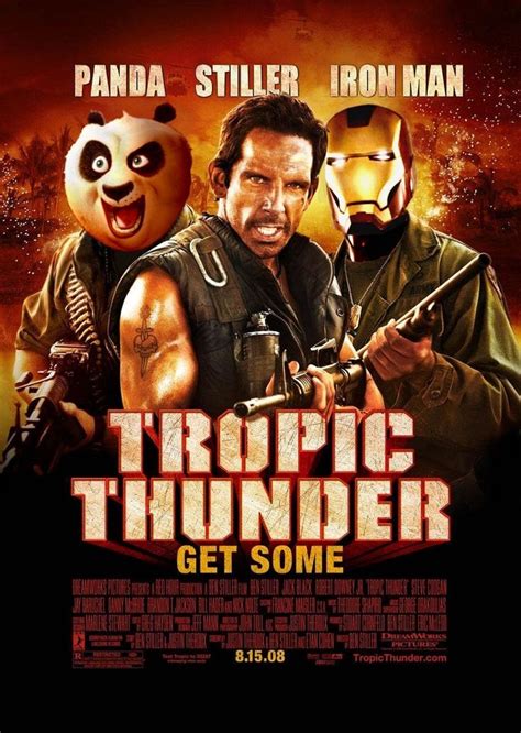 Tropic thunder spoof. Aug 11, 2021 · And then, of course, there’s Robert Downey Jr.’s performance as Kirk Lazarus, a self-obsessed, Oscar-winning white Australian actor, who undergoes surgery to have his skin darkened to play the role of a Black sergeant. Downey performs in blackface, along with a matching stereotyped voice, for a full two-thirds of the film. 
