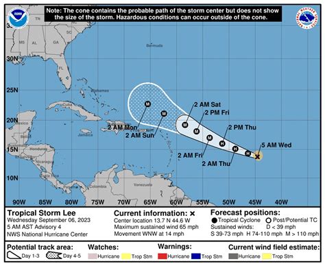 Tropical Storm Lee forecast to strengthen into hurricane as it churns in Atlantic toward Caribbean