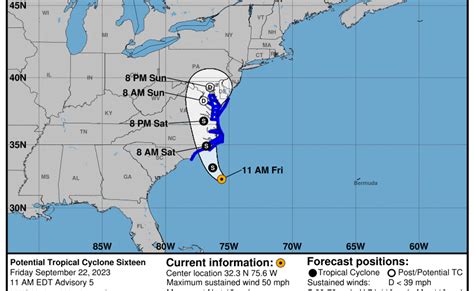 Tropical Storm Ophelia forecast to make landfall in North Carolina