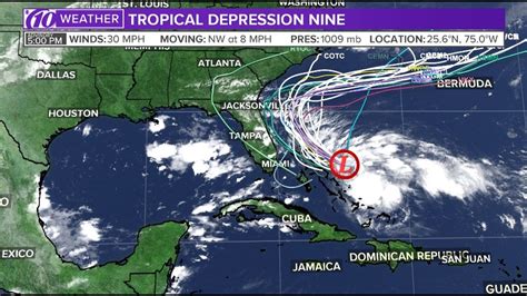 Tropical depression 9 spaghetti models. 0:00. 2:45. An area of broad pressure in the Gulf of Mexico is forecast to become a tropical or subtropical depression by either late tonight or early Friday, according to the 5 p.m. advisory from ... 