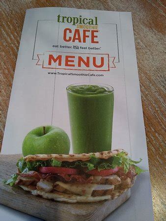 Use your Uber account to order delivery from Tropical Smoothie Cafe (3129 Knickerbocker Road) in San Angelo. Browse the menu, view popular items, and track your order.. 