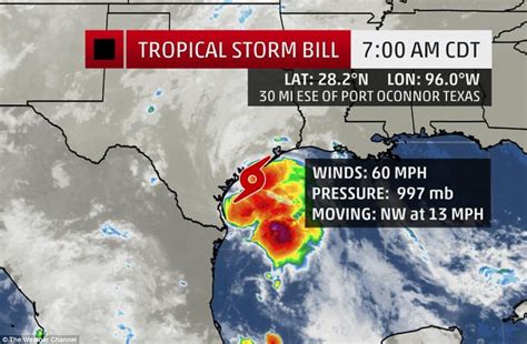 Tropical storm may lead to rain showers in Texas