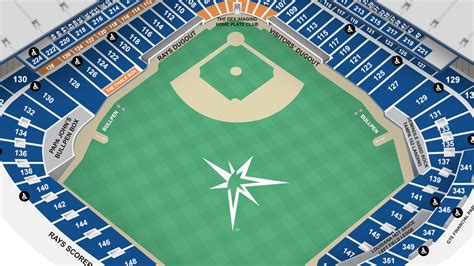  Lower Level Infield seating at Tropicana Field includes sections 101-126. Odd number sections are on the third base side, while even sections are on the first base side. The Rays dugout is in front of even sections 112-118, while the visitor's dugout is in front of odd sections 111-117. Avoid Rows WW and XX on the Lower Level because of the ... . 