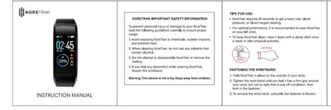 TroubleShooting KoreTrak Smartwatch – Download User Manual