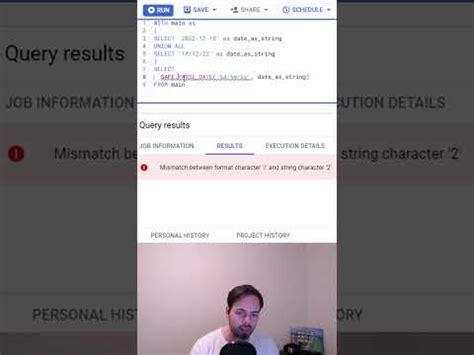 Troubleshooting Could Not Cast Literal To Type Date In Bigquery