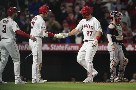 Trout, Moniak and Thaiss homer to help Angels beat Red Sox 4-0