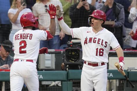 Trout, Moniak use bats and gloves to power Angels past Cubs, 6-2