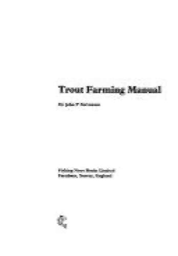 Trout farming manual by john p stevenson. - Guida rapida ai 16 tipi di personalità e alla padronanza della carriera di charles r martin.