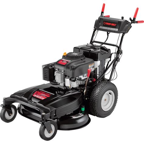 Troy bilt 33 inch walk behind mower. Equipment Review of my Bobcat 36in Mower. Gear driven, 15.5HP, review - 6 out of 10. I'd love to have hydro driven. Original motor blew out on me after ab... 