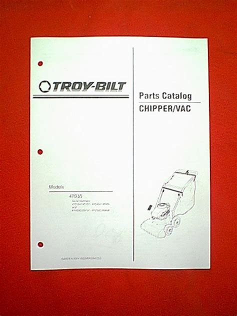 Troy bilt 47035 chipper vac manual. - Unauthorized guide and values to snap on collectibles 1920 1998 schiffer book for collectors.