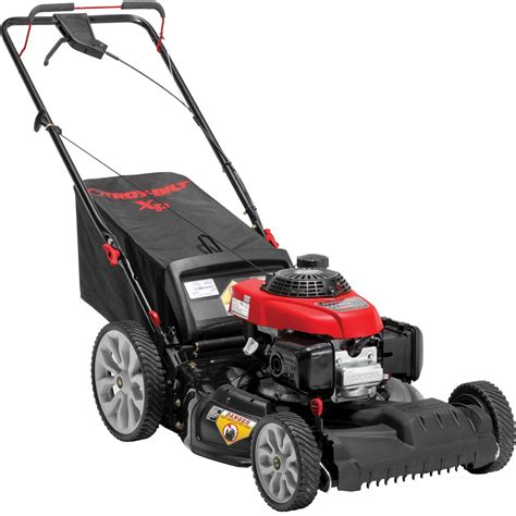 XP 21 in. 150 cc Vertical Storage Briggs and Stratton ReadyStart Series Gas Engine 3-in-1 FWD Self Propelled Lawn Mower. Shop this Collection. Compare $ 369. 00 (197) Model# TB120B. Troy-Bilt. 21 in. 140 cc Briggs and Stratton Gas Walk Behind Push Mower with Rear Bag and Mulching Kit and Side Discharge Included. Shop this Collection. ... Troy …. 