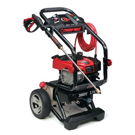 Find the best Troy-Bilt Pressure Washers at the lowest prices. Choose from many types like Cold Water Pressure Washer, Parts - Water Pump, Parts - High Pressure Hose & more. ... medium-duty machines usually provide 2200-3000 PSI, and heavy-duty units are often capable of 3100-4000 PSI. Water flow rates for these units vary between 1.2 gallons .... Troy bilt pressure washer 3000 psi