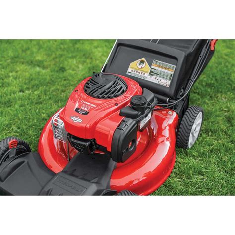 Eliminate oil changes on the Troy-Bilt TB210 self-propelled mower with innovative Troy-Bilt OHV engine with Check, Don't Change system. Simply check the oil each time and top off as needed, reducing maintenance time and having to dispose of old oil. Variable speed front wheel drive improves control and allows for faster turning while mowing. . 