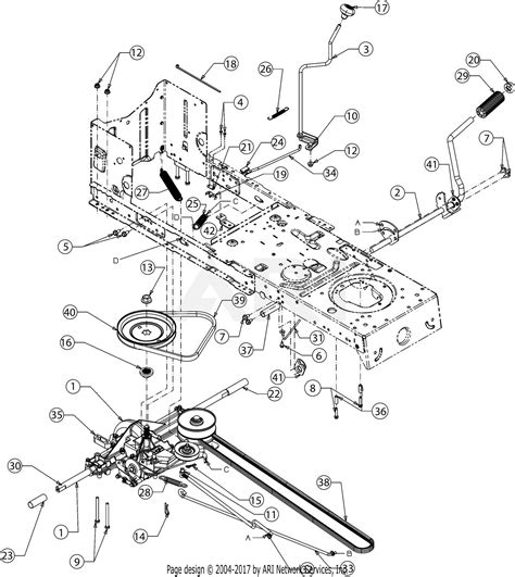 Troy Bilt 13WN77KS011 Pony (2013) Mower Deck 42-Inch Exploded View parts lookup by model. Complete exploded views of all the major manufacturers. It is EASY and FREE . 