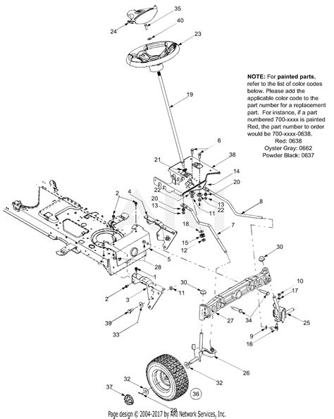 Troy Bilt 13WX78KS011 Bronco (2010) Drive & Transmission Parts Diagram. .Quick Reference Bronco. Drive & Transmission. Engine Accessories Kohler. Frame & PTO Lift. Hood & Dash Assembly. Label Map Bronco. Mower Deck 42-Inch. Seat & Fender. . 