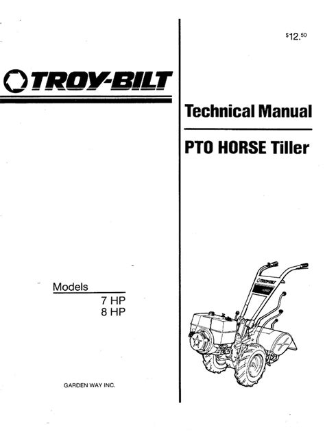 Troybilt technical service and repair manual for pto horse model. - The working mans manual by stephen simpson.