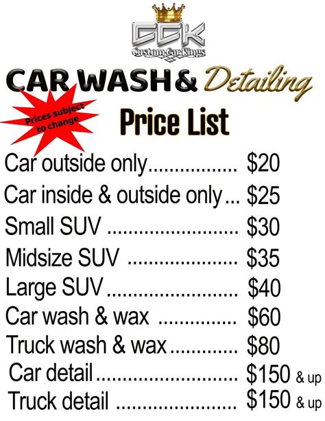 Truck Wash Prices