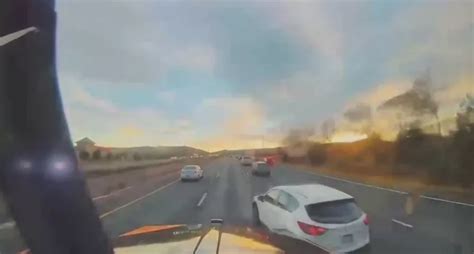 Truck driver's dash cam captures intense crash on Colorado highway