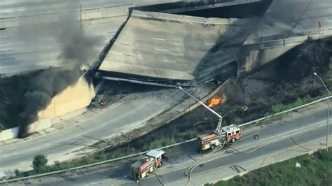 Truck fire causes portion of I-95 to collapse in NE Philadelphia