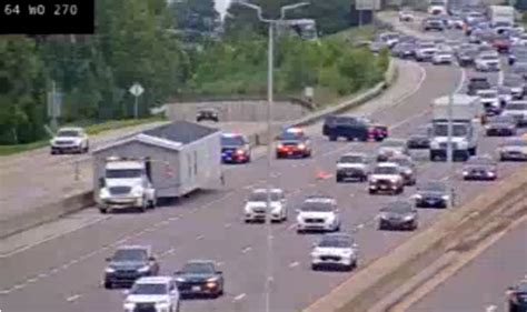 Truck hauling home stopped on I-64 near I-270