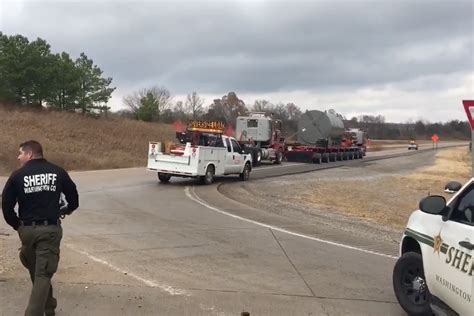 Trucker hauling oversize load from exnuke site cited for going off route