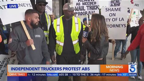 Truckers protest AB 5 after Los Angeles ends hauling program contract