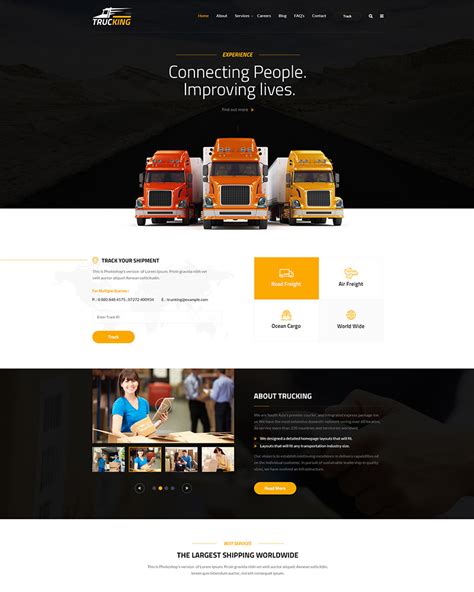 Trucking Logistics and Transportation HTML Website Template