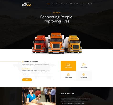 Trucking Logistics and Transportation HTML Website Template Free