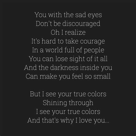 True colors lyrics. Things To Know About True colors lyrics. 