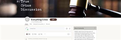 Join the discussion about true crime cases