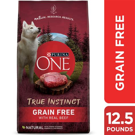 True instinct dog food. Purina ONE True Instinct dry dog food recipes contain at least 30% protein, providing the support your dog needs to race and play. Fuel for an Active Life . Every ingredient in our nutrient-dense formulas is selected for a purpose. Our recipes help your dog stay active and support their joint health, muscles and energy to maintain their … 