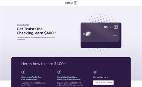 Truist $400 checking bonus promo code.  2.  Truist Bank Promotions for F...