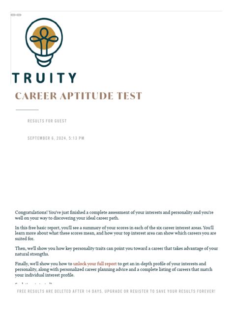 Truity Career Aptitude Test