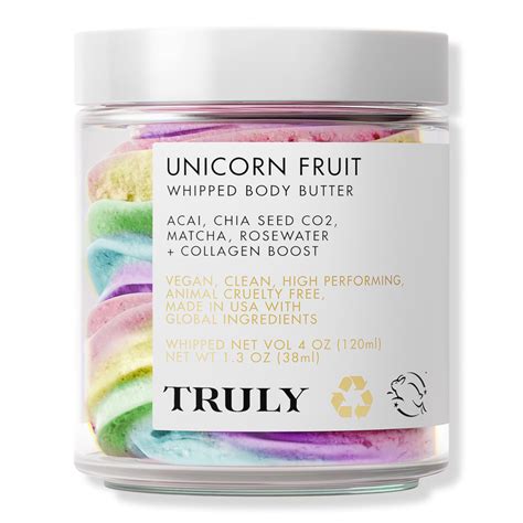 Truly body butter. Truly Unicorn Fruit Whipped Body Butter, 1.3 Fl Oz. 2 Ounce (Pack of 1) 50+ bought in past month. $47.00 $ 47. 00 ($23.50 $23.50 /Ounce) FREE delivery Thu, Dec 28 . Only 10 left in stock - order soon. Truly. Beauty Bestsellers - Full body skin care kit - Body exfoliator and Gift Set for Women. Vegan body skincare set with exfoliating body scrub ... 