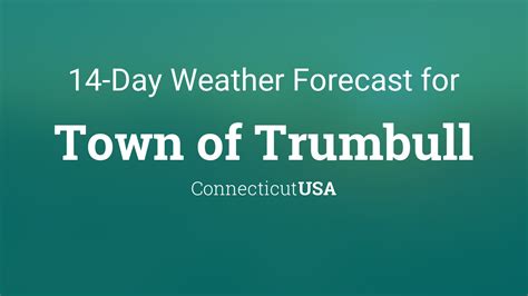 Trumbull CT 41.26°N 73.19°W (Elev. 397 ft) Last Update: ... Hourly Weather Forecast. National Digital Forecast Database. High Temperature. Chance of Precipitation. . 