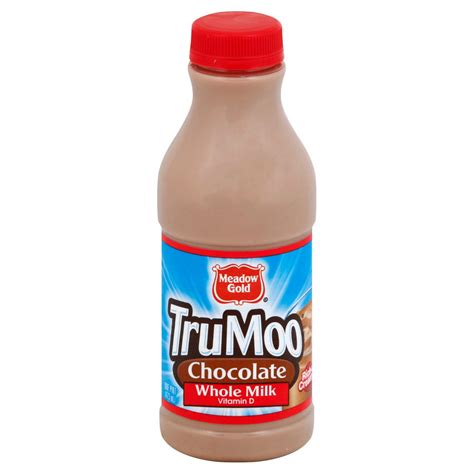 Trumoo milk. TruMoo High Protein 1% Low Fat Chocolate Milk is rich and creamy chocolate milk with 25 grams of protein, the perfect recovery drink for adults after a workout or kids after playing. With no high fructose corn syrup, no artificial flavors and no GMO ingredients, TruMoo high protein milk is a drink you can feel great about. 
