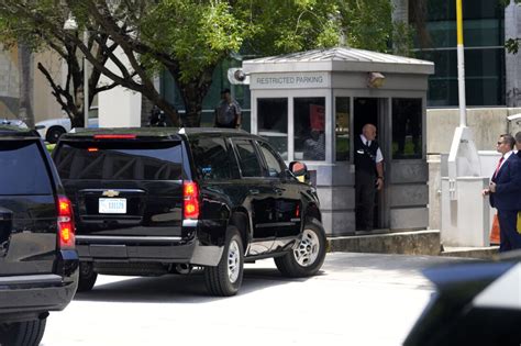 Trump arrives at Miami court for historic appearance over charges he hoarded secret documents