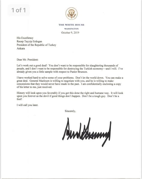 Trump mektup