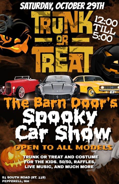 Trunk or Treat Spooky Car Show The Barn Door, Pepperell, MA