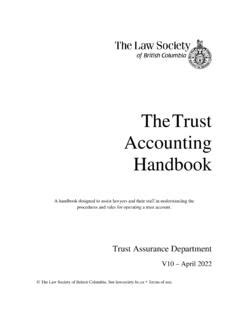 Trust Accounting Handbook - Law Society of British …