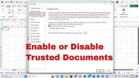 Trust documents.  This explains how you can enable or disable trusted Why is Trust...