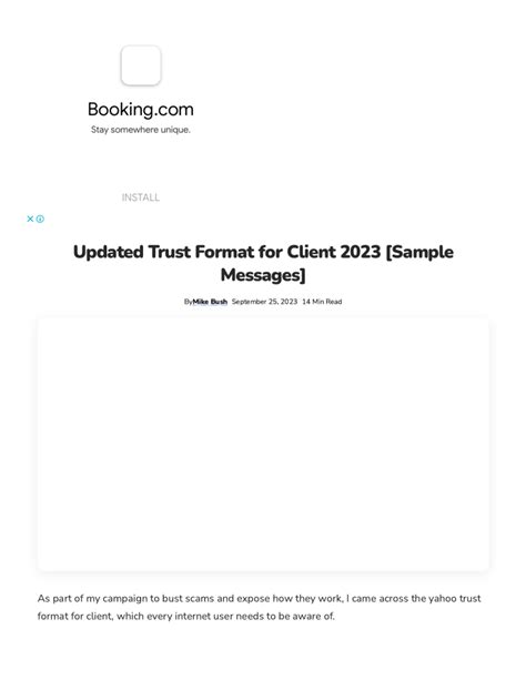 Trust format for yahoo.  Learn how scammers build trust using 'trust formats' to av...