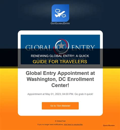 Trusted traveler program renewal.  To renew Global Entry, log into your Truste...