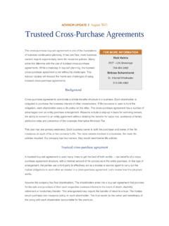 Trusteed Cross-Purchase Buy-Sell Agreements - txturepro.com