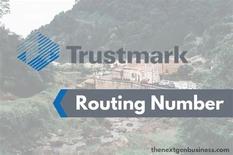 Routing Number for Trustmark National Bank in Mississippi. A routing number is a 9 digit code for identifying a financial institute for the purpose of routing of checks (cheques), fund transfers, direct deposits, e-payments, online payments, etc. to the correct bank branch. Routing numbers are also known as banking routing numbers, routing ...