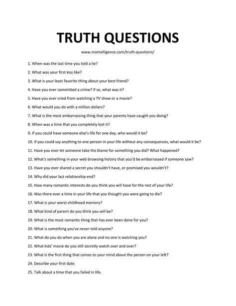 Truth Questions Quora