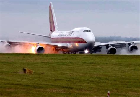 Truth behind picture of flames from plane landing at East Midlands Airport