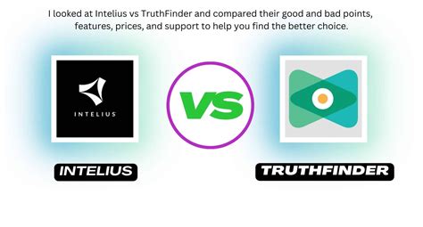 Truth intelius. Summary of the Best People Search Sites. Best Overall Search Site: TruthFinder. Best Search Site for Accurate Information: Intelius. Best Search Site for Customer Service: PeopleFinders. Best ... 