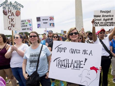 On June 3, a woman in a costume participated in a "March for Truth" rally in Washington demanding an investigation into the role of Russia in the 2016 presidential election.. 