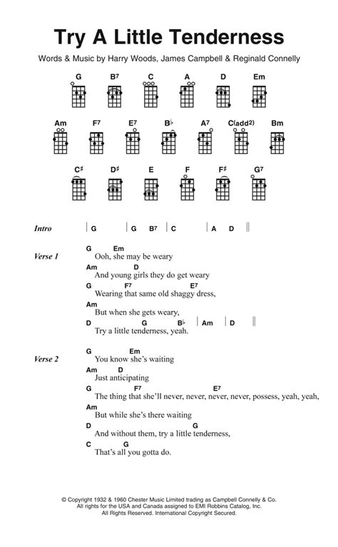 Try A Little Tenderness lyrics chords Charlie Rich